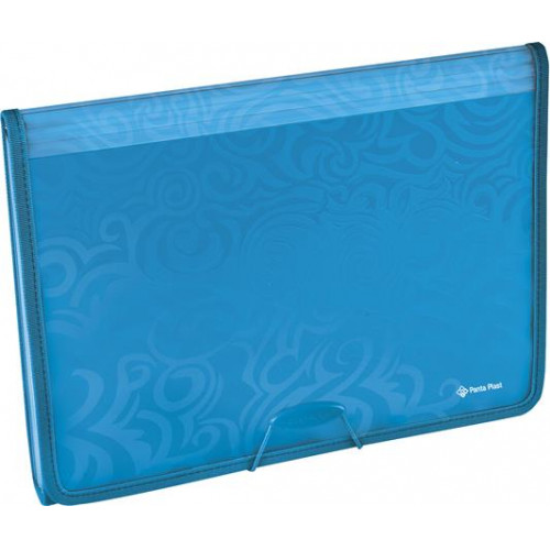 Panta Plast Harmonikamappa A4 6 rekeszes PP gumis Tai Chi kék