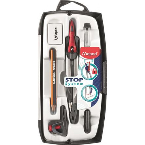 Maped Körző készlet rögzíthető lábakkal 7 darabos Stop System