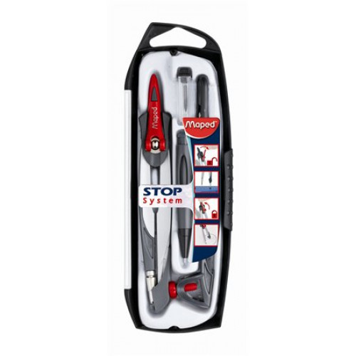 Maped Körző készlet rögzíthető lábakkal 5 darabos Stop System