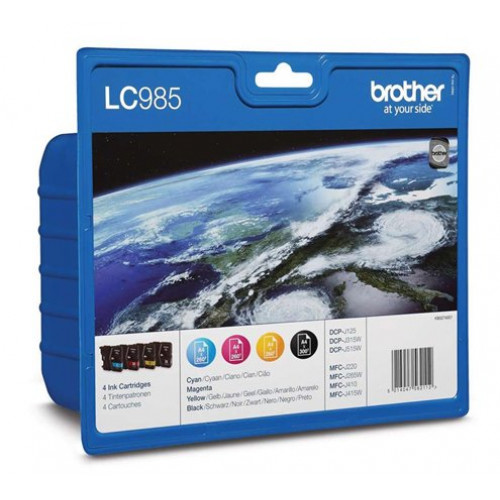 Brother LC985BCMY Tintapatron multipack DCP J125 b+c+m+y 1*300 oldal 3*260 oldal