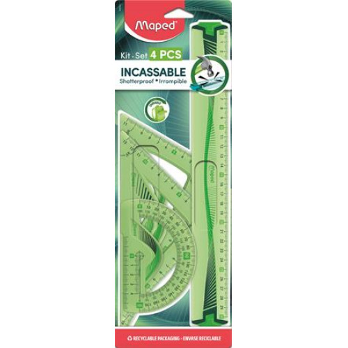 Maped Vonalzókészlet műanyag hajlítható 4 darabos Flex