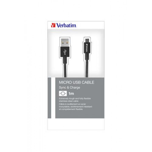 Verbatim USB kábel USB - micro USB 1m fekete