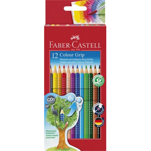 Faber-Castell Színes ceruza készlet háromszögletű Grip 2001 12 különböző szín