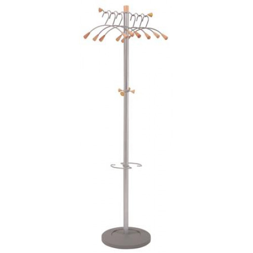 Alba Ruhafogas fém váz fagombokkal 6db fém vállfával Wavy szürke