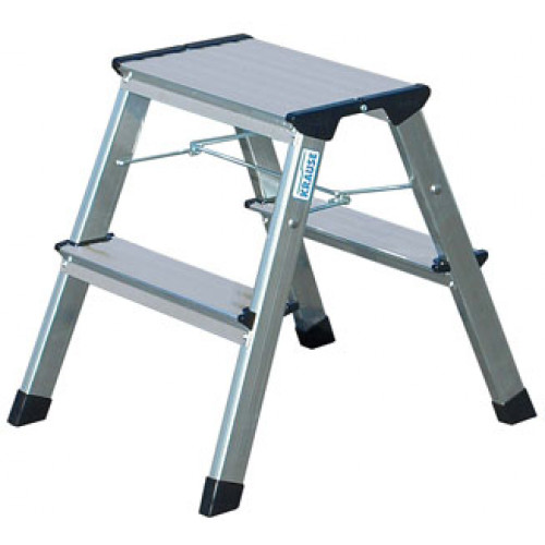 Krause Fellépő 2x2 lépcsőfok 2 oldalon járható alumínium Monto Treppy 130013