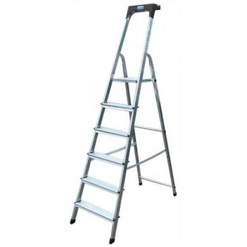 Krause Állólétra 6 lépcsőfokos alumínium Monto Safety 126344