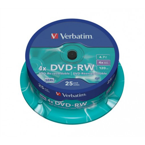 Verbatim DVD-RW lemez újraírható 4,7GB 4x hengeren