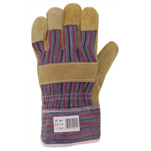 Rakodókesztyű bőr-vászon XL/10-es méret 12 db/csom.