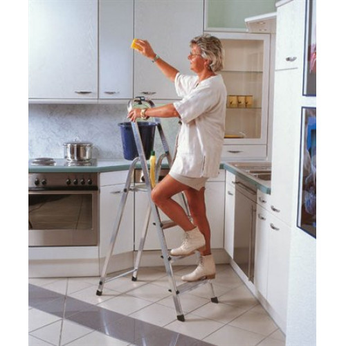 Krause Állólétra 3 lépcsőfokos alumínium Monto Solidy 126214