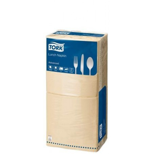 Tork Szalvéta 1/4 hajtogatott 2 rétegű 33x33cm Advanced Lunch homokszín (477206)