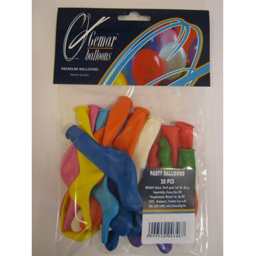 Léggömb vegyes méret vegyes forma és szín