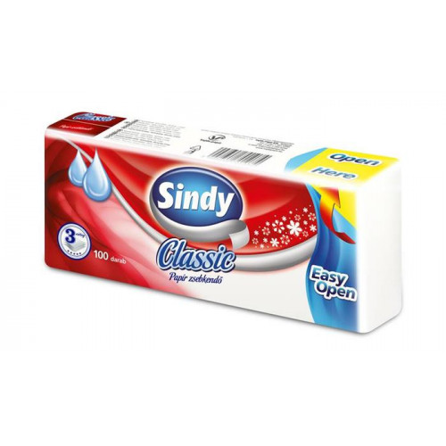 Sindy Papír zsebkendő 3 rétegű 100db classic
