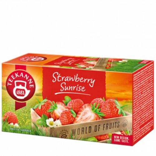 Teekanne Gyümölcstea 20x2,5g Srawberry Sunrise eper