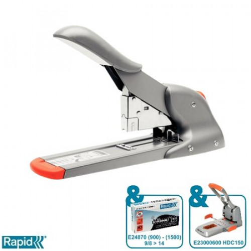 Rapid Tűzőgép nagyteljesítményű 9/8-14 110lap HD110 ezüst/narancssárga