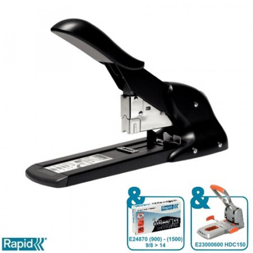 Rapid Tűzőgép nagyteljesítményű 9/8-14 110lap HD110 fekete/szürke