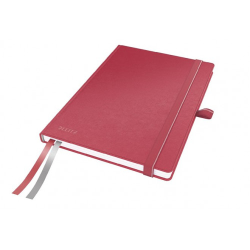 Leitz Jegyzetfüzet exkluzív A5 kockás 80lap keményfedeles Complete piros