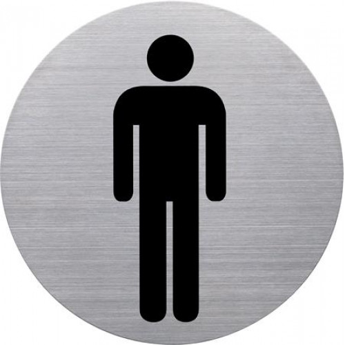 Helit Információs tábla rozsdamentes acél férfi mosdó