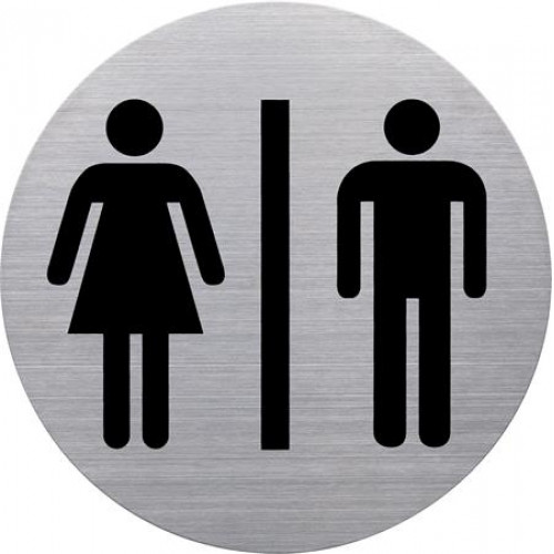 Helit Információs tábla rozsdamentes acél mosdó