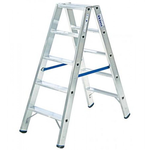 Krause Állólétra 2x5 lépcsőfokos 2 oldalon járható alumínium Stabilo Professional 124739