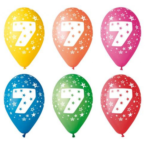 Léggömb 26cm számos 7