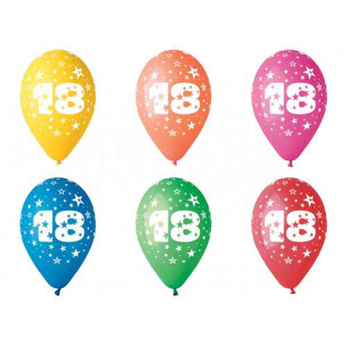 Léggömb 26cm számos 18