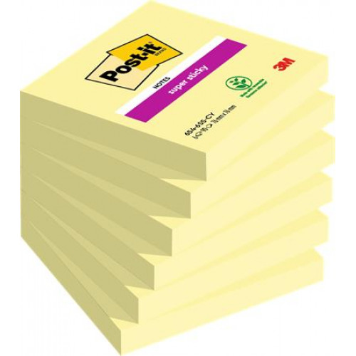 3M Postit Öntapadó jegyzettömb 76x76mm 90lap Super Sticky kanári sárga