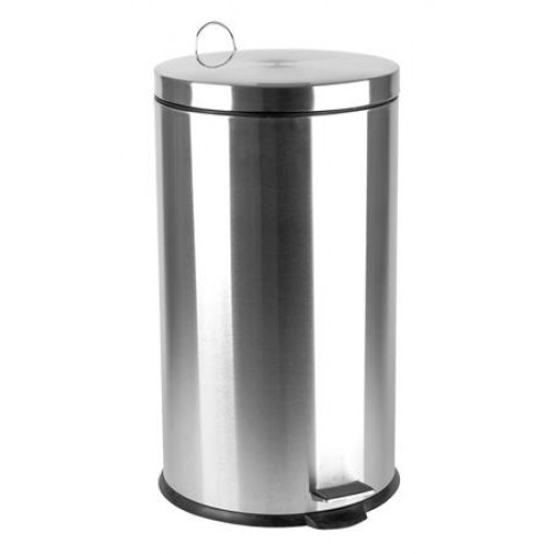 Pedálos szemetes fém 30l króm