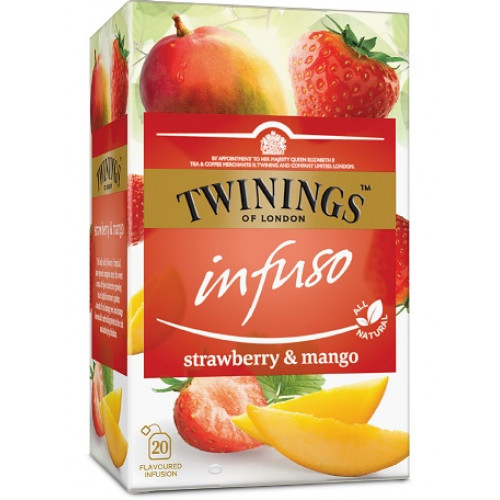 Twinings Gyümölcstea 20x2g Infuso mangó és eper