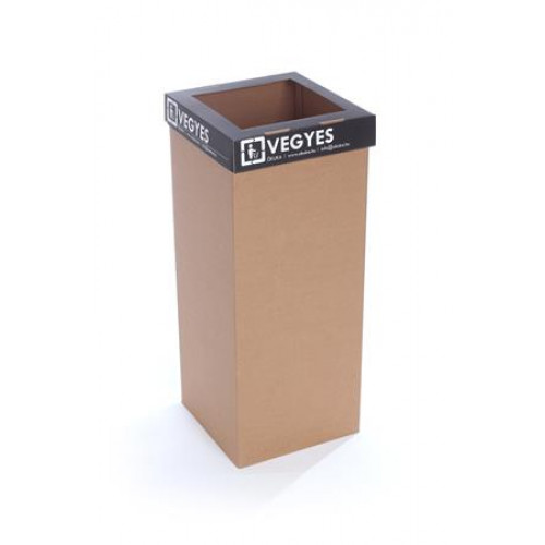 Recobin Szelektív hulladékgyűjtő újrahasznosított 60l Office fekete