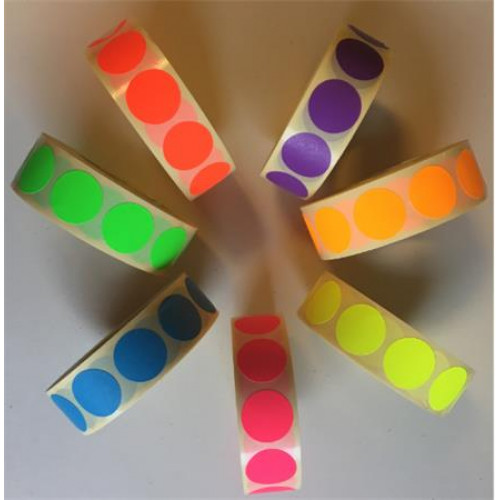 Etikett 20mm kör 1000 etikett/tekercs ciánkék