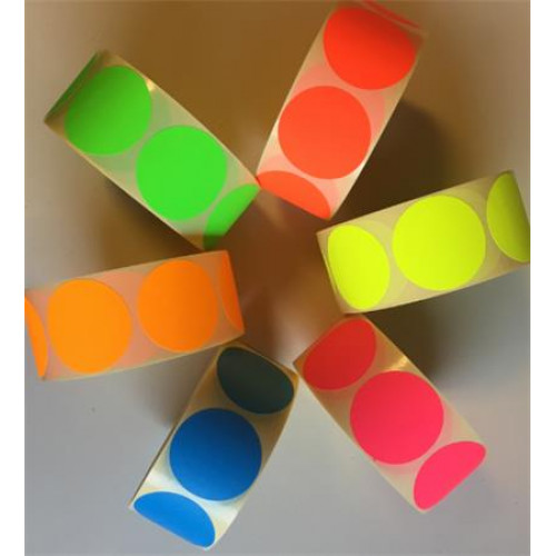 Etikett 38mm kör 1000 etikett/tekercs citromsárga