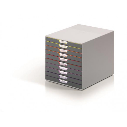 Irattároló műanyag 10 fiókos DURBALE VARICOLOR 10
