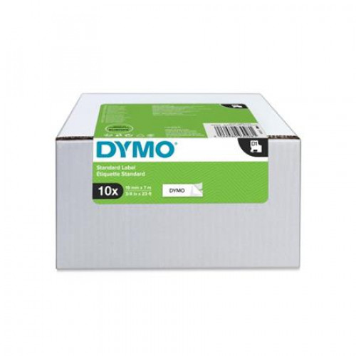 Dymo Feliratozógép szalag készlet 19mmx7m D1 fehér-fekete