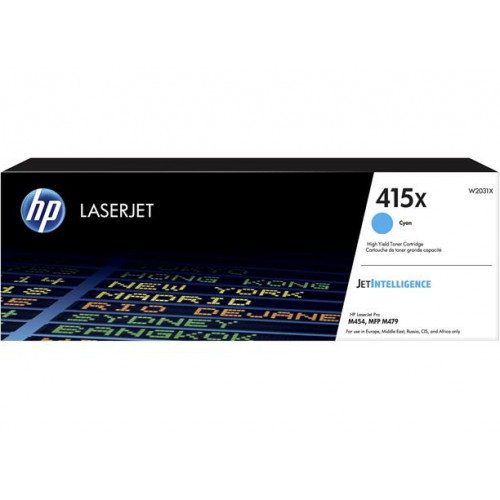 HP W2031X Lézertoner Color LaserJet Pro M454 MFP M479 nyomtatókhoz 415X cián 6k