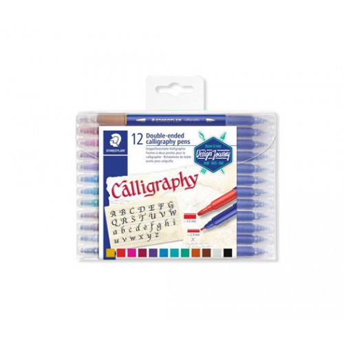 Staedtler Kalligrafikus marker készlet 2,0/3,5mm kétvégű Calligraph Duo 12 szín