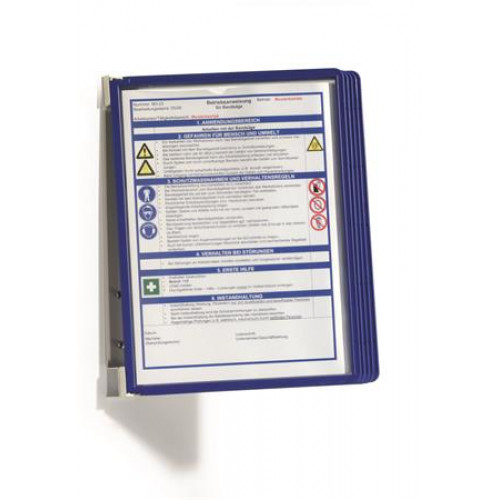 Durable Bemutatótábla tartó fali 5db bemutatótáblával Vario Wall 5 sötétkék