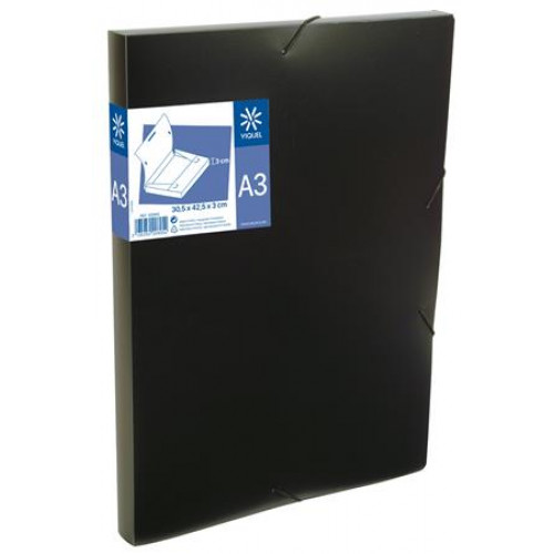 Viquel Gumis mappa 30mm PP A3 Coolbox fekete