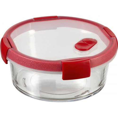 Curver Ételtartó kerek üveg 1,2l Smart Cook piros