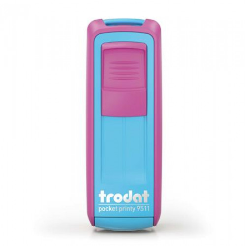 Trodat Bélyegző Pocket Printy 9511 pink-türkiz ház fekete párnával