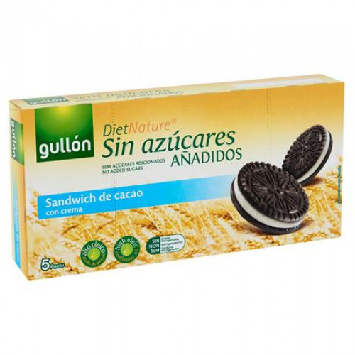 Gullón Keksz cukormentes 210g kakaós krém töltelékkel