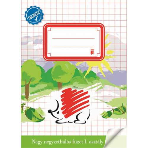 Ico Füzet tűzött A5 nagy kockás 32 lap 1. osztály Süni Sulikész