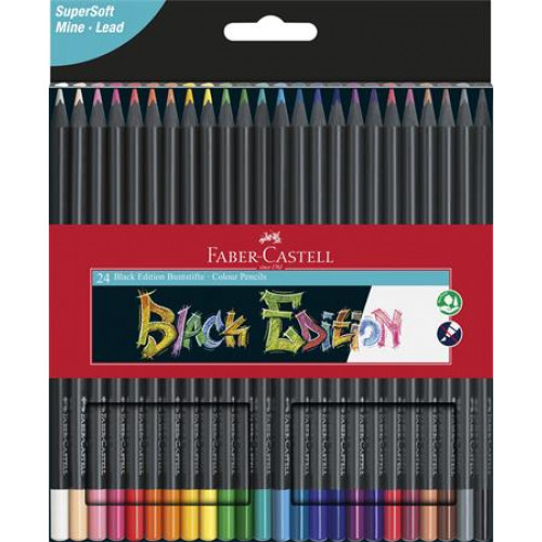 Faber-Castell Színes ceruza készlet háromszögletű Black Edition 24 különböző szín