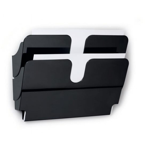 Durable Prospektustartó fali fekvő A4 Flexiplus 2 fekete