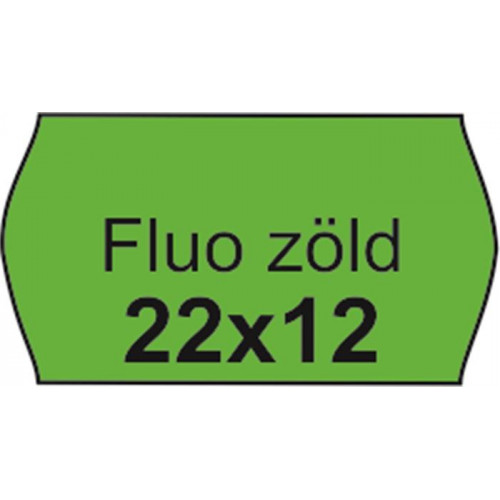 Árazószalag 22x12 FLUO zöld