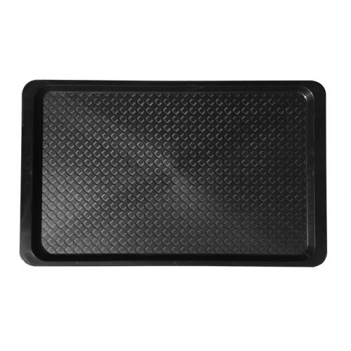 Tálca szögletes műanyag sötétbarna/fekete 53x32,5cm