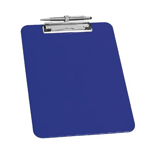 Felírótábla A4 kemény műanyag íróeszköztartóval kék