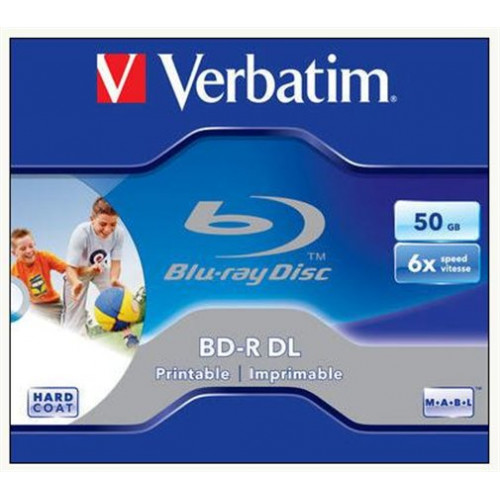 Verbatim BD-R BluRay lemez kétrétegű nyomtatható 50GB 6x normál tok