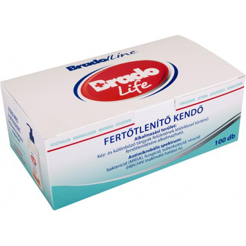 Bradolife Fertőtlenítő kendő 100db