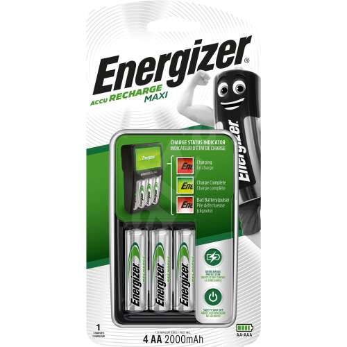 Energizer Elemtöltő AA ceruza/AAA mikro 4x2000 mAh AA előtöltött kijelzővel Maxi