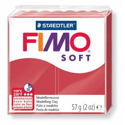 Fimo Gyurma 57g égethető Soft meggy piros